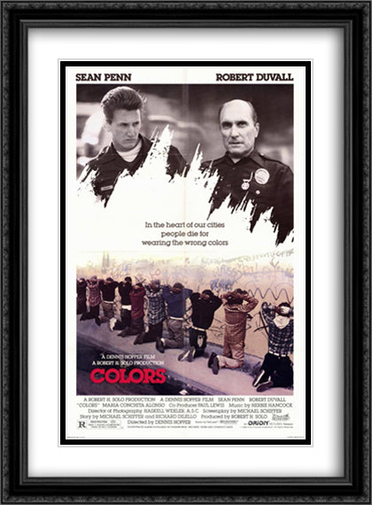 Colors 28x38 Black Ornate Wood Framed Movie Poster with Double Matting