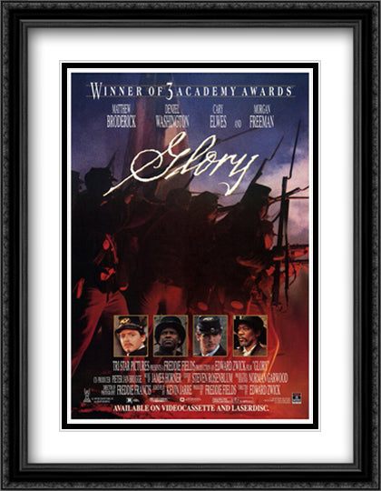 Glory 28x36 Black Ornate Wood Framed Movie Poster with Double Matting