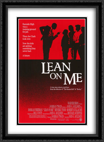 Lean on Me 28x38 Black Ornate Wood Framed Movie Poster with Double Matting