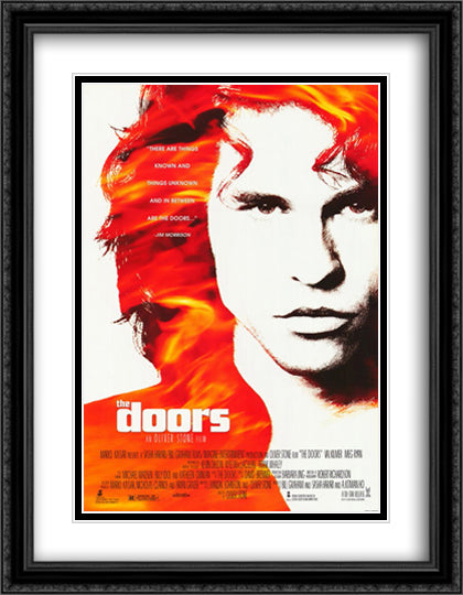 The Doors 28x36 Black Ornate Wood Framed Movie Poster with Double Matting