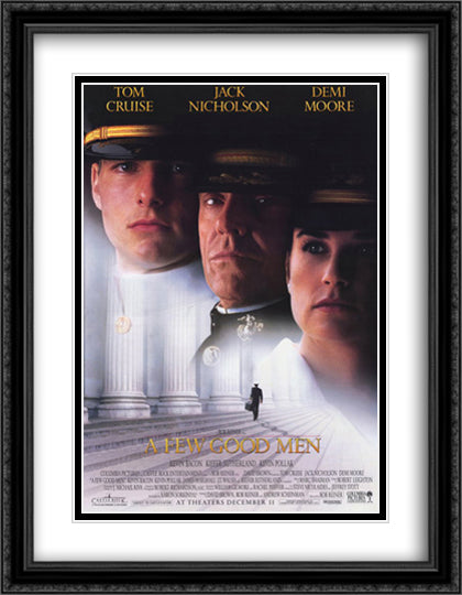 A Few Good Men 28x36 Black Ornate Wood Framed Movie Poster with Double Matting