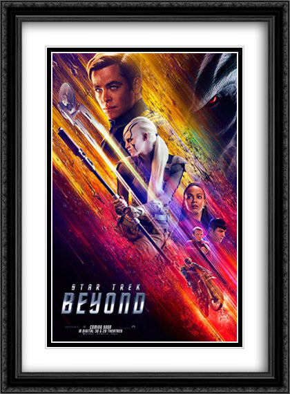 Star Trek Beyond 28x38 Black Ornate Wood Framed Movie Poster with Double Matting