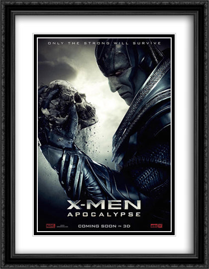 X Men Apocalypse 28x36 Black Ornate Wood Framed Movie Poster with Double Matting