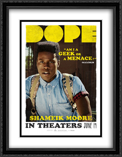 Dope 28x36 Black Ornate Wood Framed Movie Poster with Double Matting
