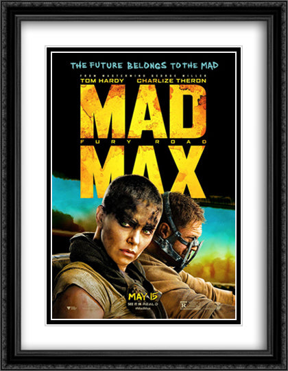Mad Max Fury Road 28x36 Black Ornate Wood Framed Movie Poster with Double Matting