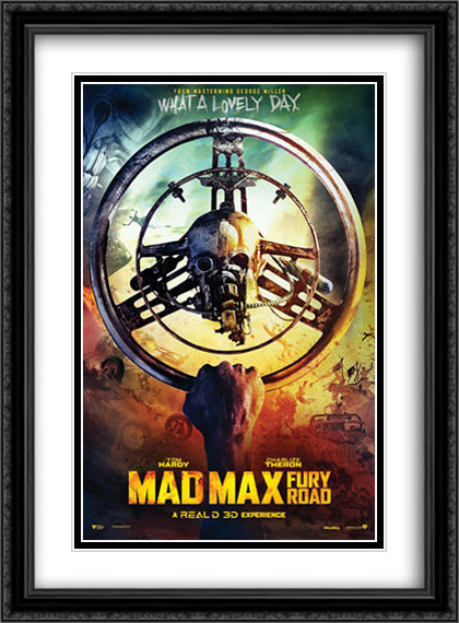 Mad Max Fury Road 28x38 Black Ornate Wood Framed Movie Poster with Double Matting