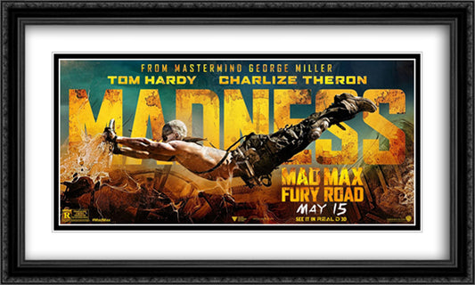 Mad Max Fury Road 40x24 Black Ornate Wood Framed Movie Poster with Double Matting
