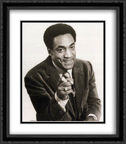 Bill Cosby 28x32 Black Ornate Wood Framed Art Print Poster with Double Matting by Celebrities