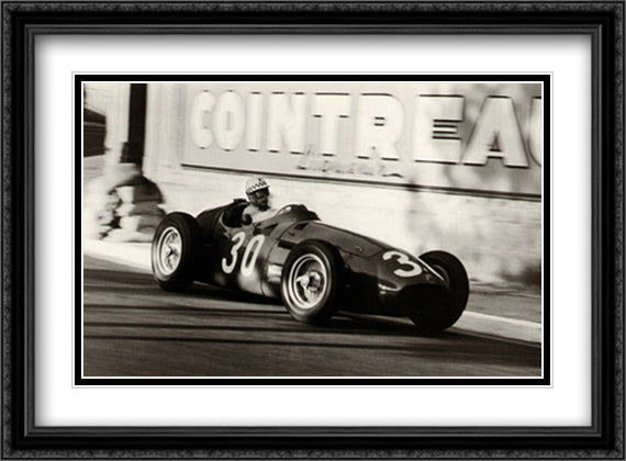 Grand Prix of Monaco, 1956 38x28 Black Ornate Wood Framed Art Print Poster with Double Matting by Alexander, Jesse