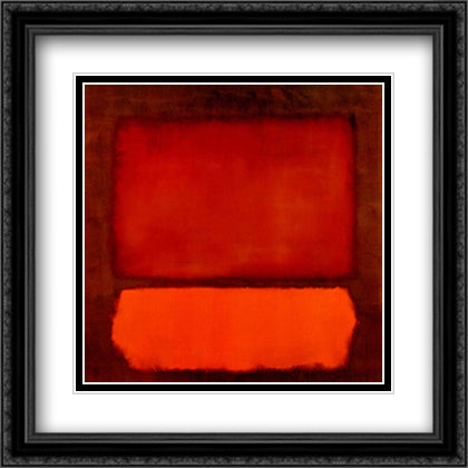 Untitled, 1962 28x28 Black Ornate Wood Framed Art Print Poster with Double Matting by Rothko, Mark