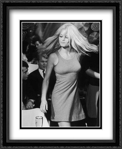 Bridget Bardot - The Real Thing 28x34 Black Ornate Wood Framed Art Print Poster with Double Matting