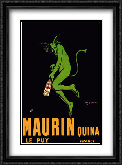 Maurin Quina, c.1920 28x40 Black Ornate Wood Framed Art Print Poster with Double Matting