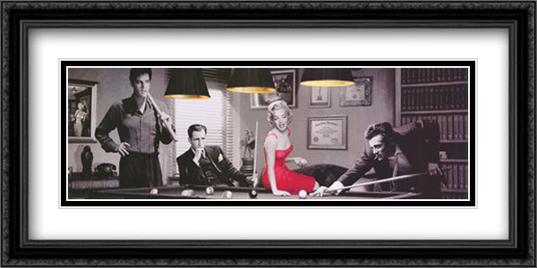 Legal Action 40x16 Black Ornate Wood Framed Art Print Poster with Double Matting by Consani, Chris