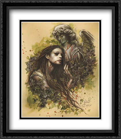 El Amor 28x40 Black Ornate Wood Framed Art Print Poster with Double Matting by Frances, Victoria