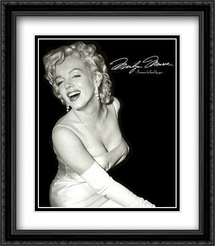 Marilyn Monroe (Loved By You) 28x32 Black Ornate Wood Framed Art Print Poster with Double Matting