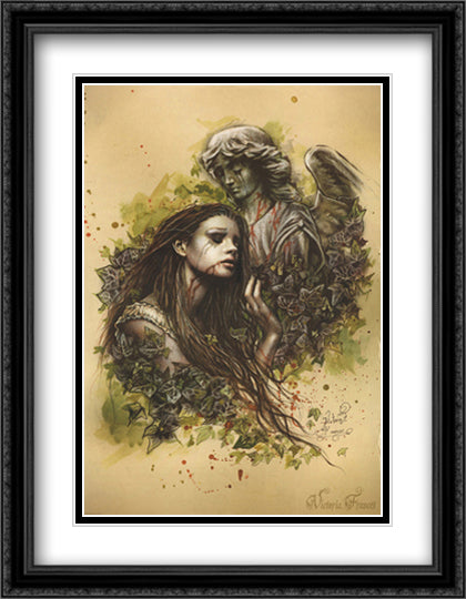 El Amor 28x36 Black Ornate Wood Framed Art Print Poster with Double Matting by Frances, Victoria