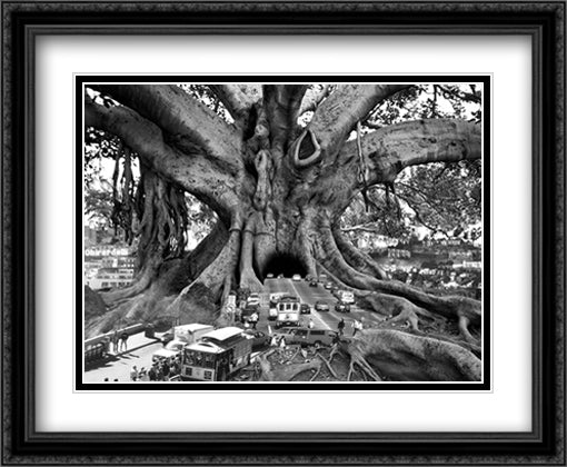 Tourist Trap 40x28 Black Ornate Wood Framed Art Print Poster with Double Matting by Barbey, Thomas