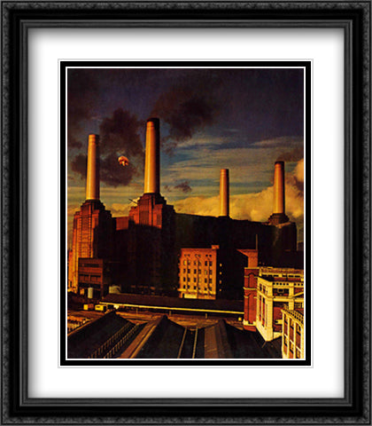 Pink Floyd - Animals 28x40 Black Ornate Wood Framed Art Print Poster with Double Matting