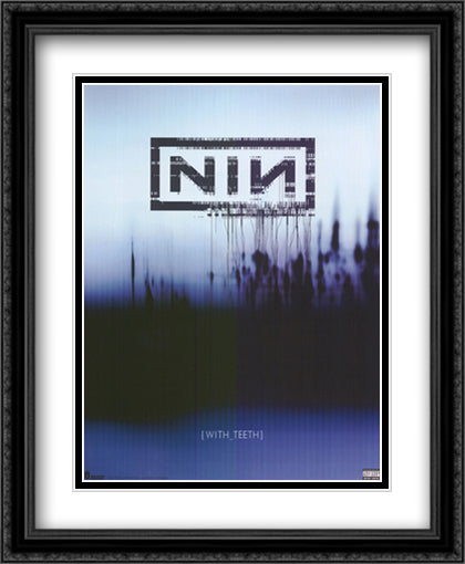 Nine Inch Nails 26x38 Black Ornate Wood Framed Art Print Poster with Double Matting