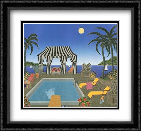 South Ocean Boulevard 28x28 Black Ornate Wood Framed Art Print Poster with Double Matting by McKnight, Thomas