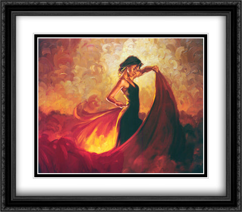 Sevilla 36x28 Black Ornate Wood Framed Art Print Poster with Double Matting by Spain, Mark