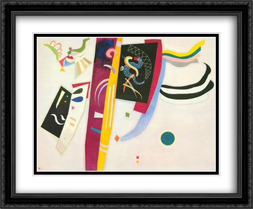 Sans Tirte, 1922 36x28 Black Ornate Wood Framed Art Print Poster with Double Matting by Kandinsky, Wassily