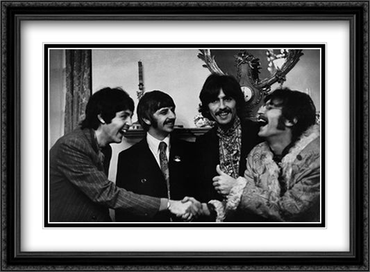 Beatles, Portrait of an era 36x28 Black Ornate Wood Framed Art Print Poster with Double Matting by McCartney, Linda