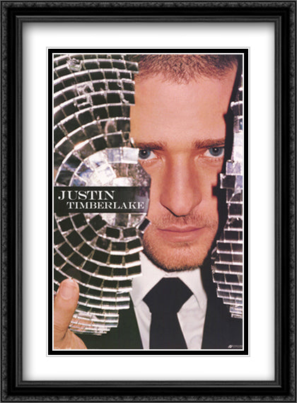 Justin Timberlake: Disco 26x38 Black Ornate Wood Framed Art Print Poster with Double Matting