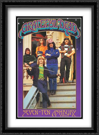 Grateful Dead - 7-10 Ashbury 26x38 Black Ornate Wood Framed Art Print Poster with Double Matting
