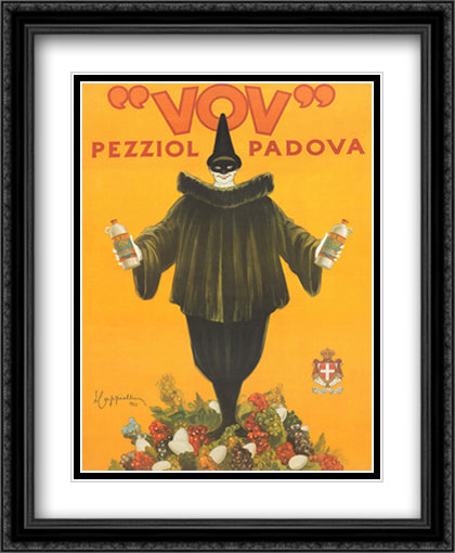 Vov 1922 28x36 Black Ornate Wood Framed Art Print Poster with Double Matting by Cappiello, Leonetto