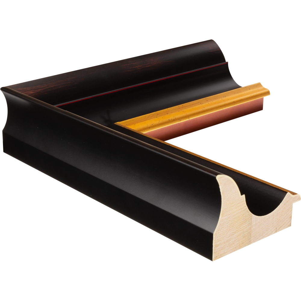 Custom Frame: Academie Black 3 Inch Wood Frame