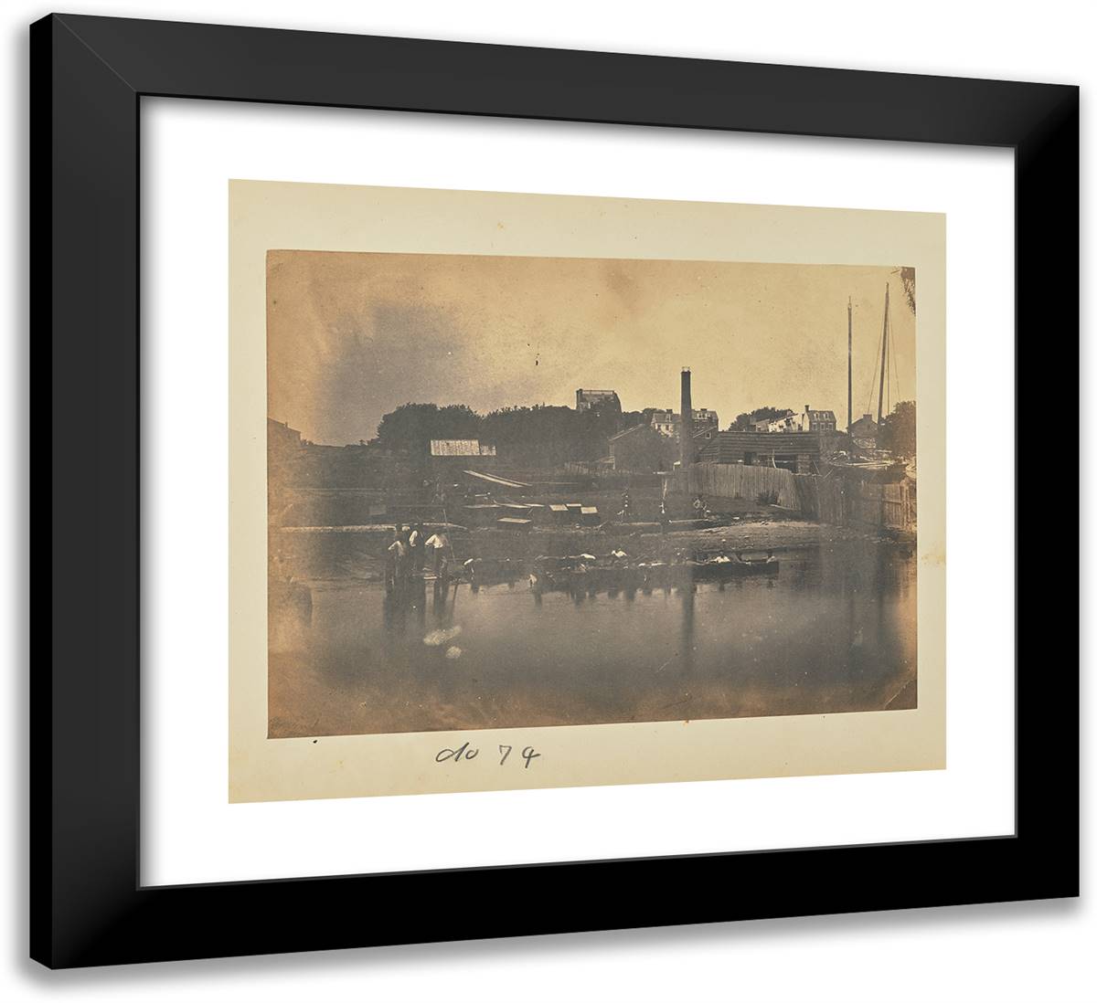 Blanket Boats I 22x20 Black Modern Wood Framed Art Print Poster by Russell, A.J.