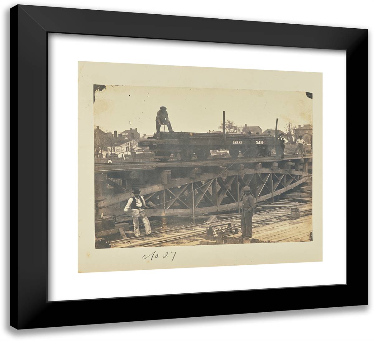Second Experiment with Board Trusses 22x20 Black Modern Wood Framed Art Print Poster by Russell, A.J.