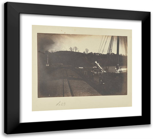 View from the Top of a Train Car at Burnside Wharf 22x20 Black Modern Wood Framed Art Print Poster by Russell, A.J.