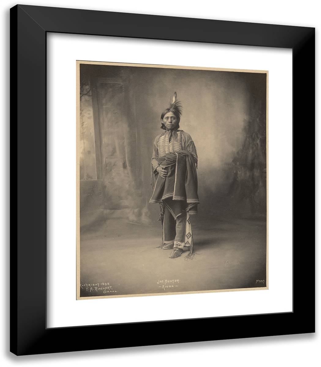 Joe Hunter, Kiowa 20x23 Black Modern Wood Framed Art Print Poster by Muhr, Adolph F.
