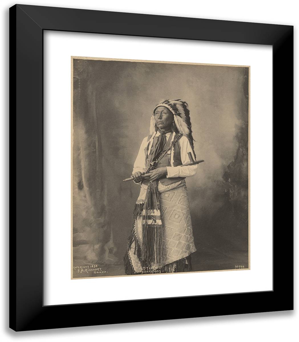Little Chief, Arapahoes 20x23 Black Modern Wood Framed Art Print Poster by Muhr, Adolph F.