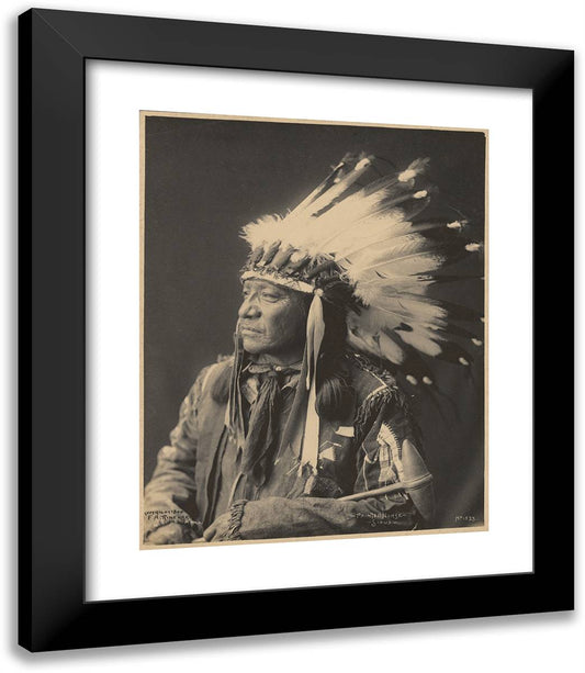 Painted Horse, Sioux 20x23 Black Modern Wood Framed Art Print Poster by Muhr, Adolph F.