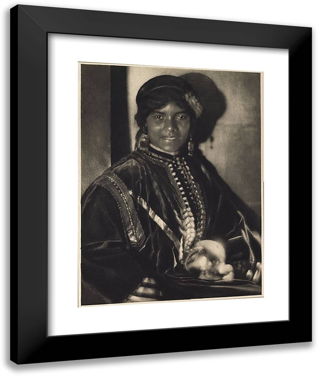 Aida 20x24 Black Modern Wood Framed Art Print Poster by Meyer, Adolph de