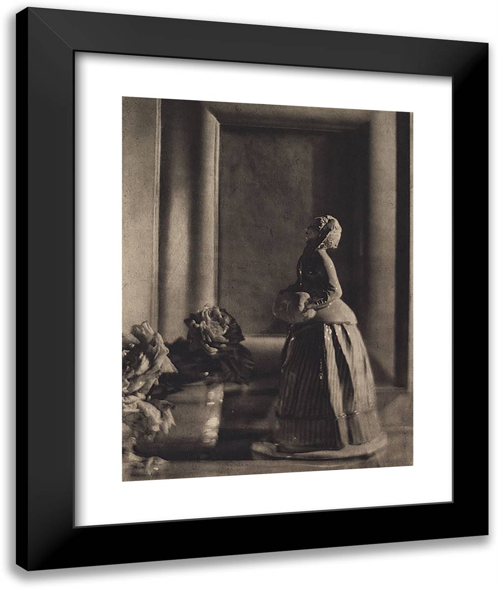 The Nymphenburg Figure 20x24 Black Modern Wood Framed Art Print Poster by Meyer, Adolph de