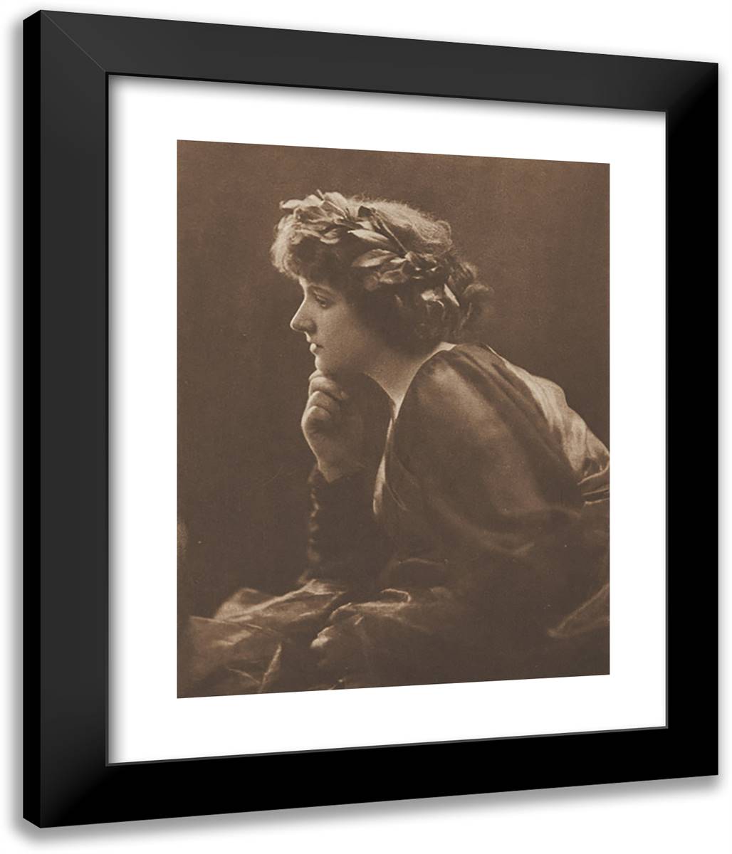 Traumerei 20x24 Black Modern Wood Framed Art Print Poster by Meyer, Adolph de