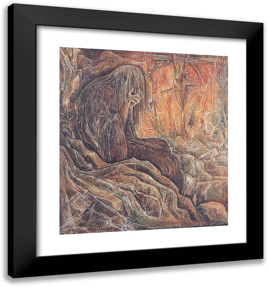 Gethsemane 20x21 Black Modern Wood Framed Art Print Poster by Bloch, Albert