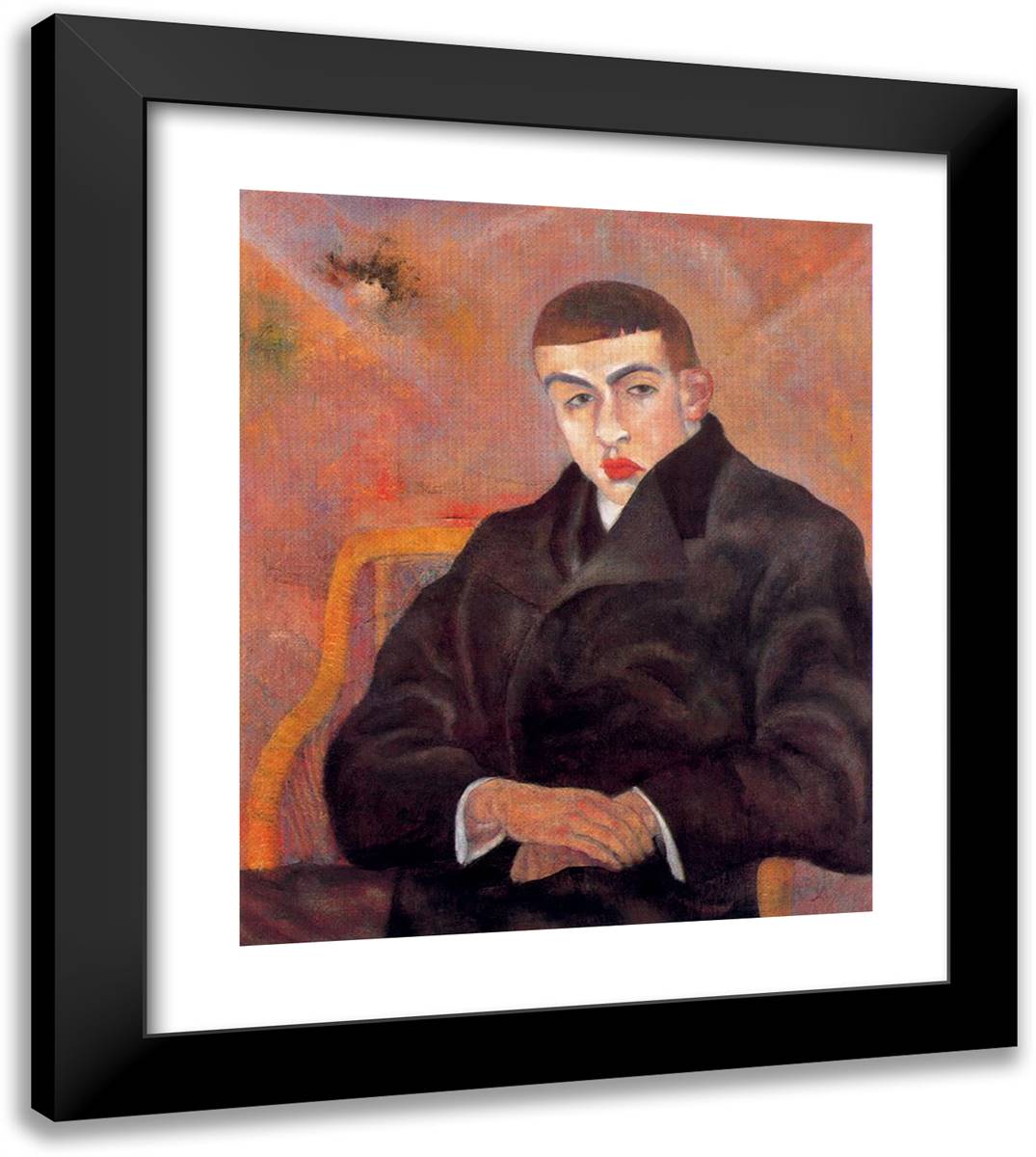 Portrait of Mr. A. M. 20x23 Black Modern Wood Framed Art Print Poster by Bloch, Albert