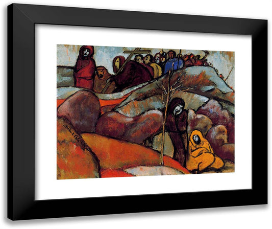 Procession with the Cross 24x20 Black Modern Wood Framed Art Print Poster by Bloch, Albert