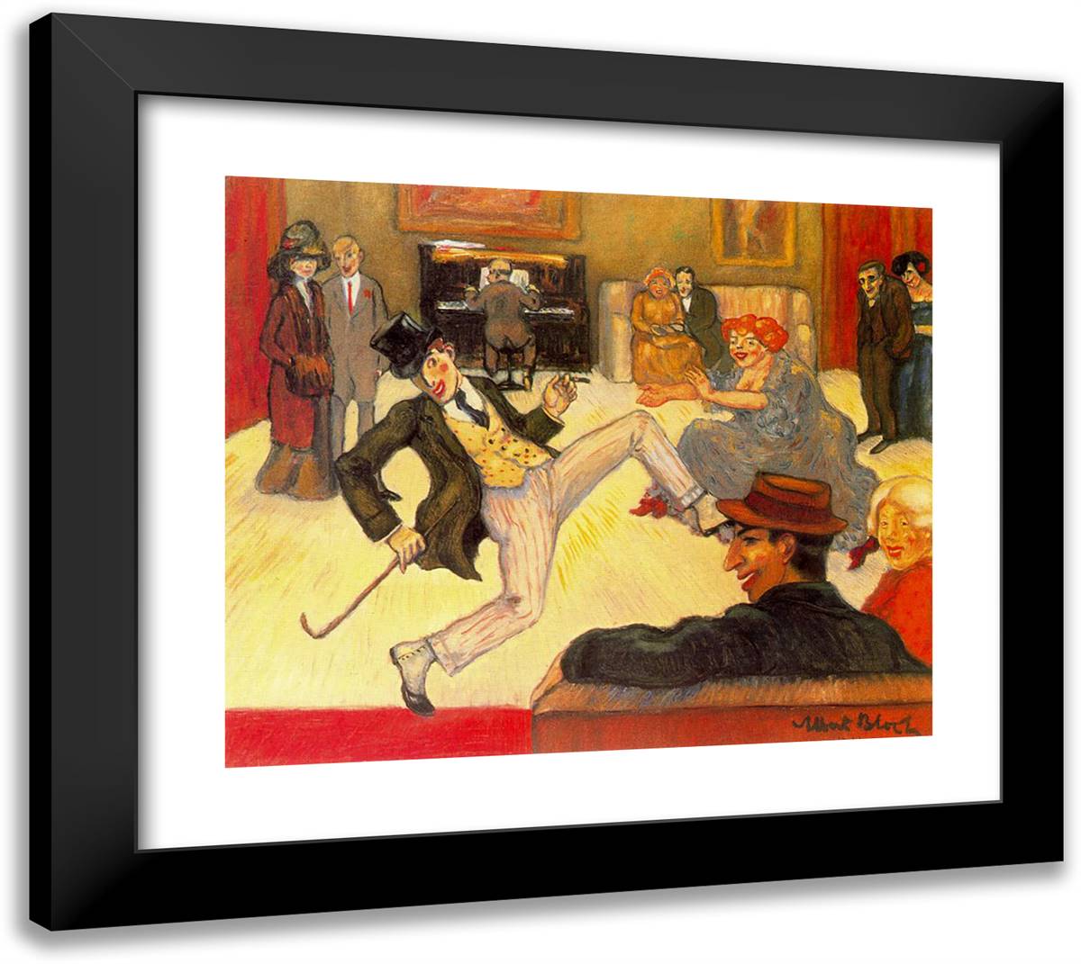 The Dancer (Ragtime) 22x20 Black Modern Wood Framed Art Print Poster by Bloch, Albert