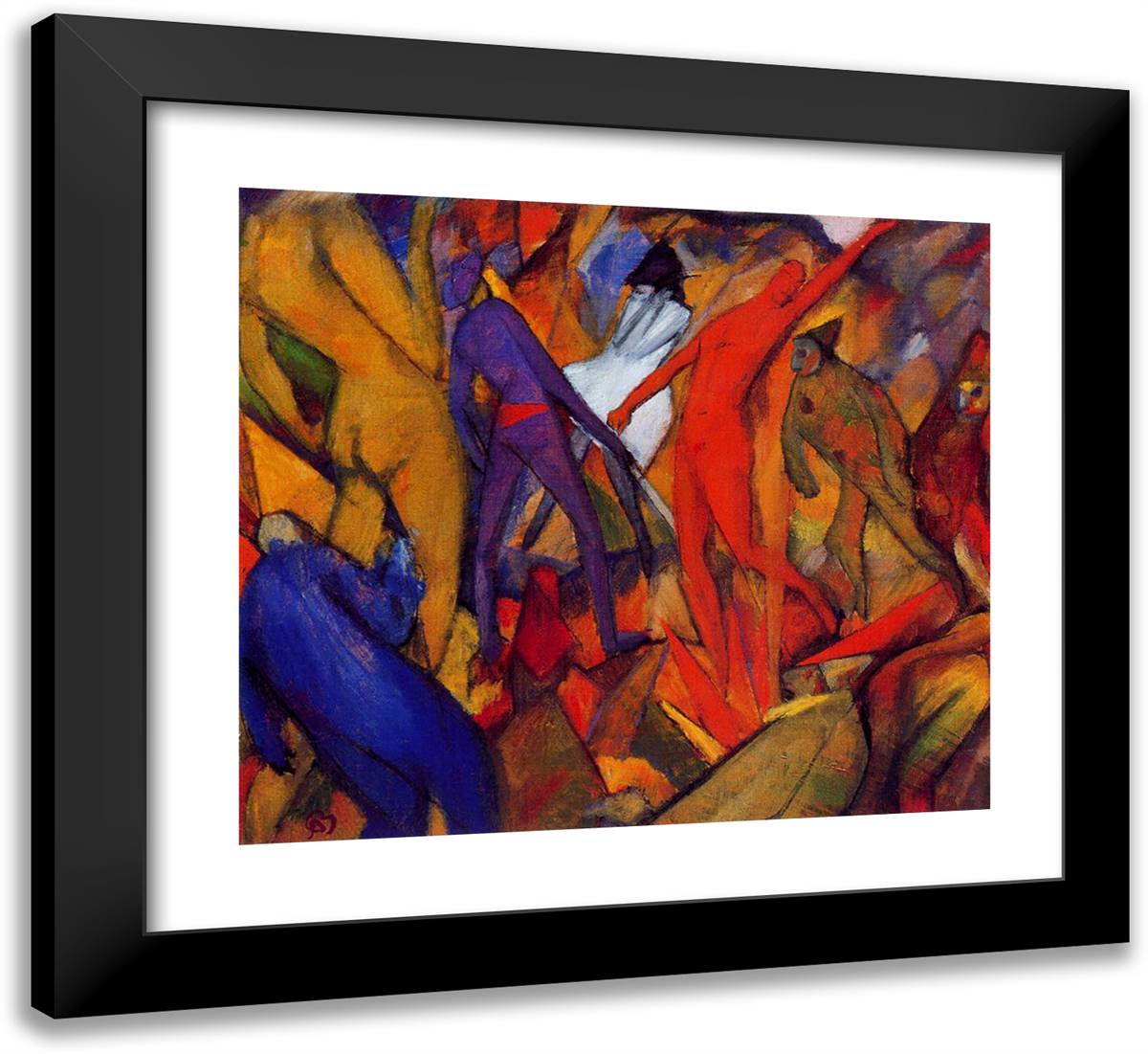 Untitled (Infernal Figures) 22x20 Black Modern Wood Framed Art Print Poster by Bloch, Albert