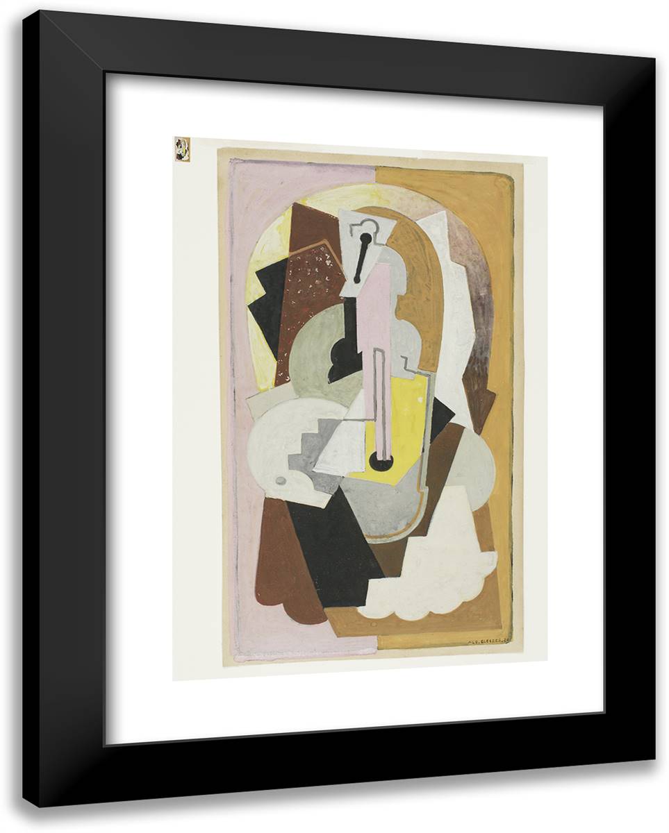 Composition II 19x24 Black Modern Wood Framed Art Print Poster by Gleizes, Albert