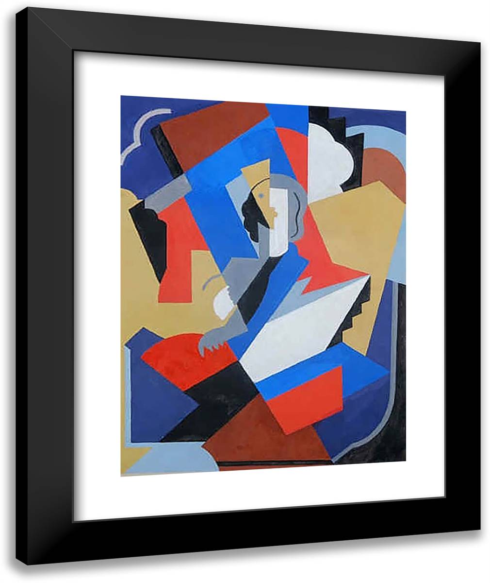 Femme Cubiste 20x24 Black Modern Wood Framed Art Print Poster by Gleizes, Albert