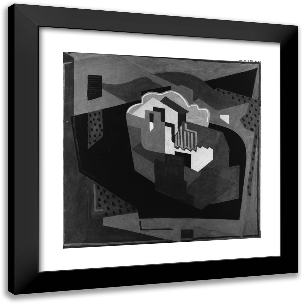 Serrieres 20x20 Black Modern Wood Framed Art Print Poster by Gleizes, Albert