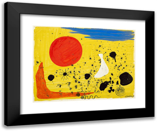 Abstract Composition 24x20 Black Modern Wood Framed Art Print Poster by Calder, Alexander