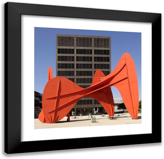 La Grande VItesse 21x20 Black Modern Wood Framed Art Print Poster by Calder, Alexander